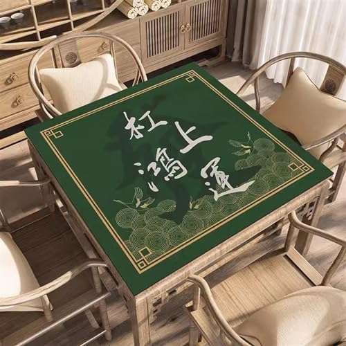 Tapete para mesa de Mahjong antideslizante verde miniatura 2