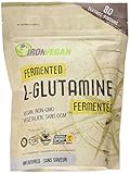 Iron Vegan Fermented L-glutamine Powder, Unflavoured, 400g | Vegan, plant-based, kosher, gluten-free