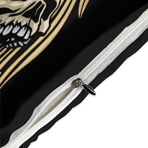 Housse de couette 3D motif tête de mort lit double gothique - 5
