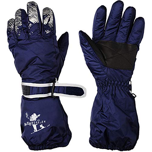 alles-meine.de GmbH Fingerhandschuhe/Handschuhe - Farbe & Größenwahl - Größe - Erwachsene Gr. 6 - mit langem Schaft - dunkel blau - LEICHT anzuziehen ! mit Daumen wasserdicht..