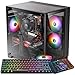 Kroteaup Gaming PC Desktop Computer, Intel Core i7 4th Gen, GTX 1050 Ti 4G, 16GB DDR3 RAM, 512GB SSD, WiFi 6, RGB Fanx5, Prebuilt Tower Computers Windows 11 Home Black