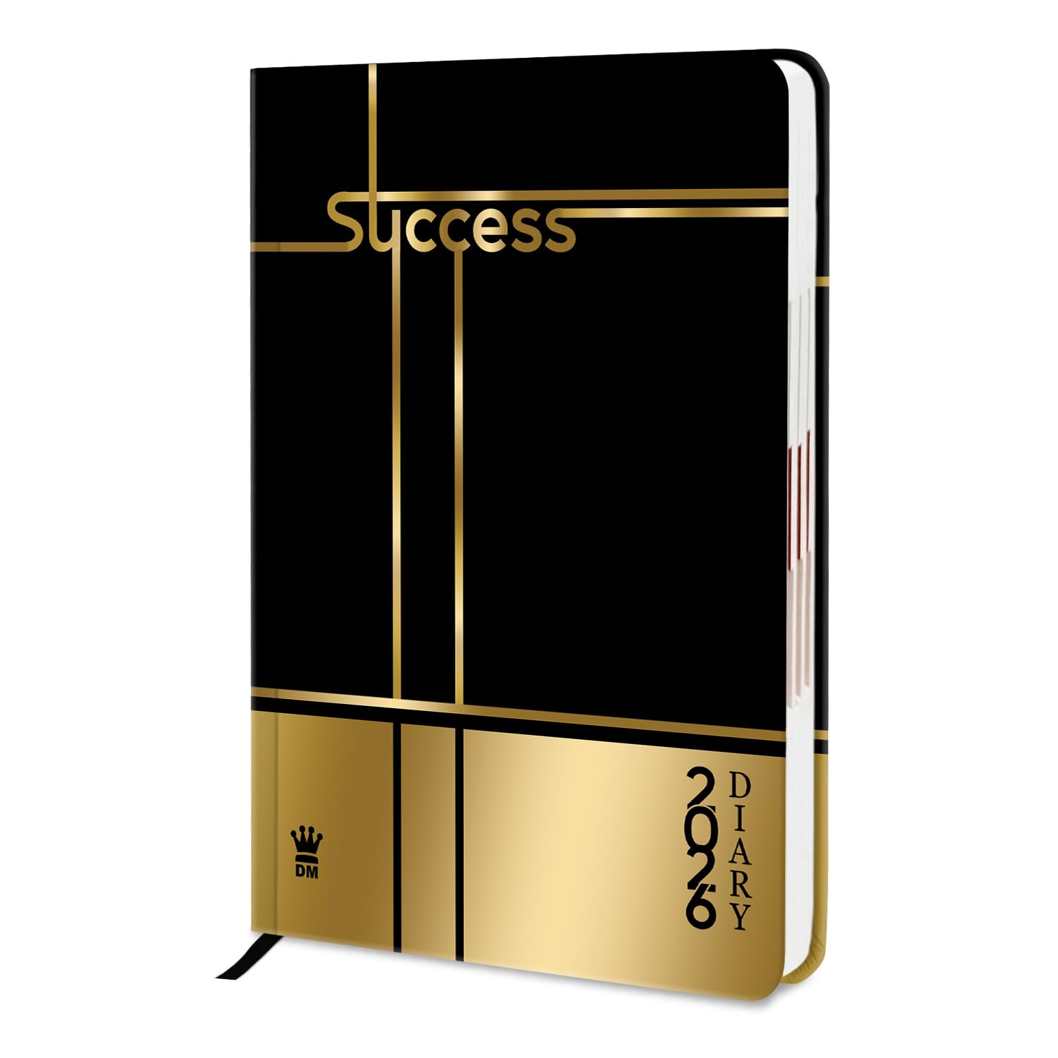 Diarymart Hardbound One Day To A Page Format 365 Days Daily Planner Diary 2026 with Dates and Index Month Cut I Executive New Year 2026 Diary For Office and Personal Use I A5 Size 21.2 x 15.2 Cm