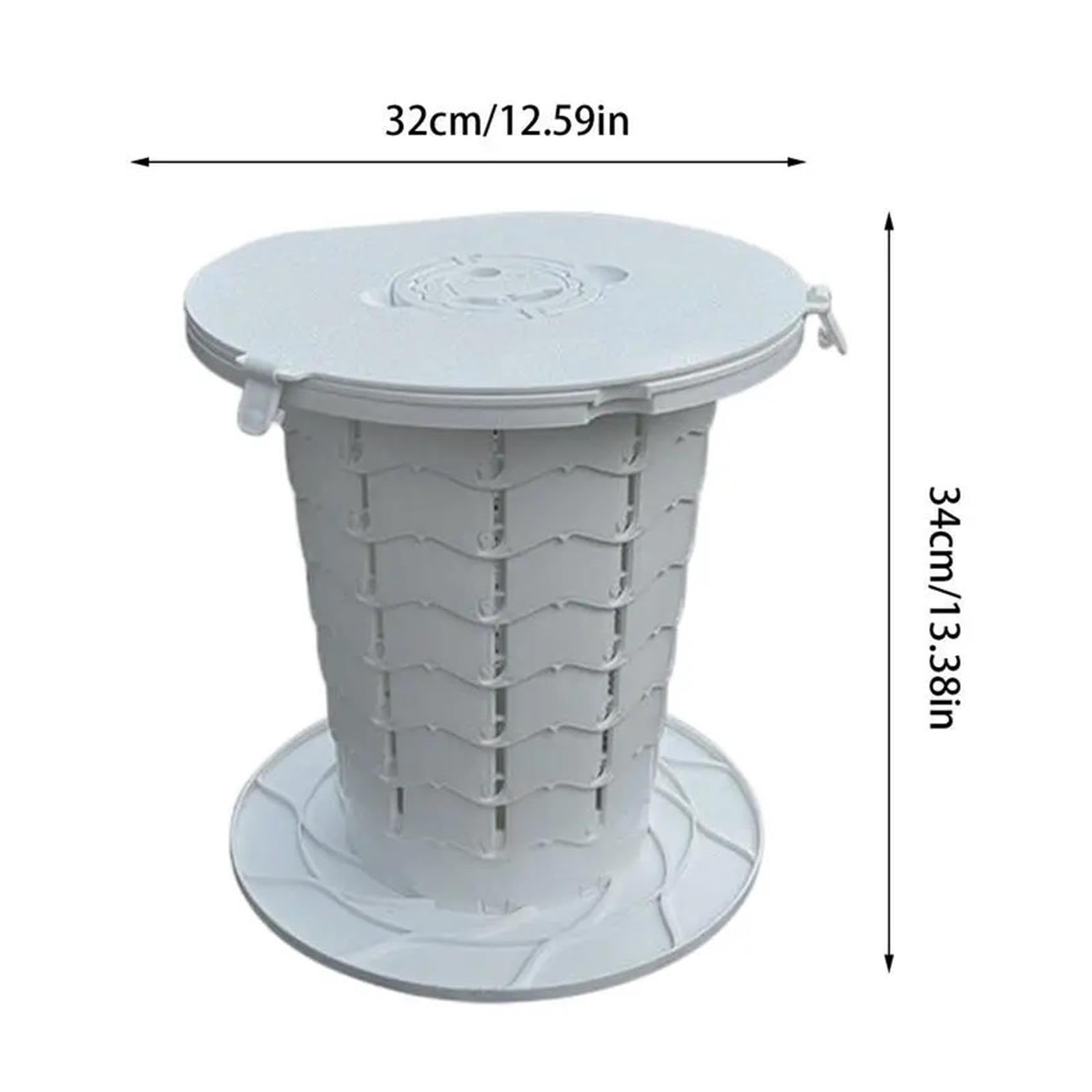 Inodoro plegable para camping, 880 libras, resistente y portátil para emergencias (blanco)