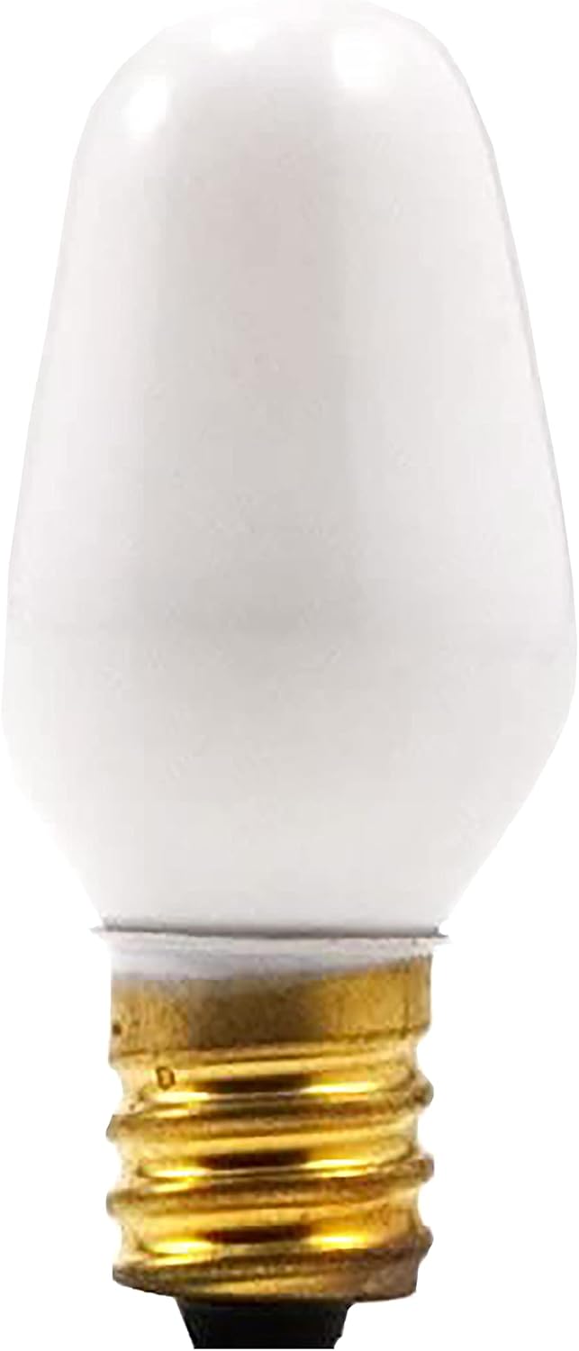 Sylvania Incandescent 7W and 4W C7 Night Light Bulbs, E12 Base, 4 Packs - Clear and Frosted Finish, 2850K White