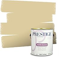 Vista 207 de PRESTIGE Pinturas de pintura exterior e imprimación en uno, 1 galón, plano, combinación comparable de Benjamin Moore* Manzanilla*