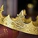 Generic King Crowns Metal Hair Band for Men Gold Crowns and Tiara for Theme Birthday Party Costume Accessories (Gold)