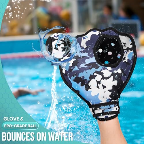 image for FUTESI Water Baseball Ball and Gloves Set for Pool & Beach Games-for B