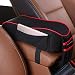 MLOVESIE Auto Center Console Armrest Pillow, Memory Foam Car Armrest Cushion with Phone Holder Storage Bag Universal Fit for Most Car (Red & Black)