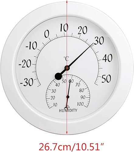 Miniatura 3 de Termómetro de pared inalámbrico para interiores y exteriores, no requiere batería, termómetro de pared higrómetro para decoración de pared de patio,