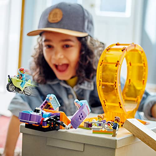 LEGO City Stuntz Smashing Chimpanzee Stunt Loop 60338 with Flywheel Toy Motorcycle, Ramp, Chimp Prop and 3 Minifigures, Gift for Kids Aged 7 Plus - Image 2