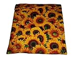 Microwave Baked Potato Bag Yellow Sunflowers Large All Cotton Handmade Cookware Kitchen Utensil