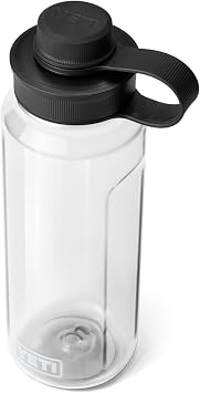 YETI Yonder Water Bottle with Leakproof Tether Cap, Lightweight and BPA-Free, Clear, 34 oz (1 L)