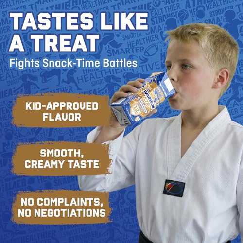 Image of Jocko Fuel Warrior Kid Grass Fed Protein Shake, Vanilla 8.25oz | 12 Pack | 12g Clean Protein & 0g Added Sugar | Gluten & Soy Free | Non-GMO | Excellent Source of Calcium | Kid Friendly Flavor