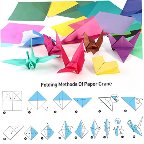 SEWACC 50 Folhas De Papel Colorido Para Kit De Artes E Ofícios Papel Origami Para Papel Dobrável Art