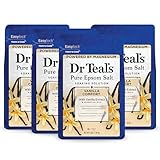 Dr Teal's Epsom Salt Magnesium Soak, Vanilla Comfort, 3 lbs (Pack of 4)