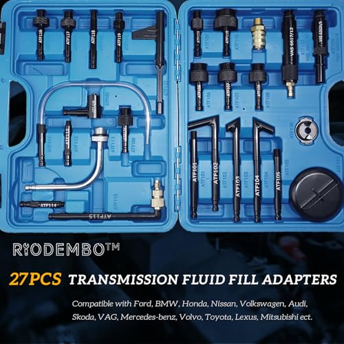 Image of 27PCS Transmission Fluid Oil Filler ATF Adapters Compatible with Ford VW, Audi, BMW, Benz, Porsche, Skoda, Nissan, Honda ect.