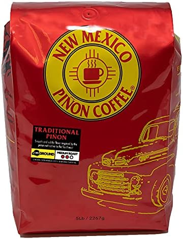 New Mexico Piñon Coffee Naturally Flavored Coffee (Traditional Piñon Ground, 5 pound)
