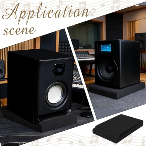 2 Pares de Almohadillas de Aislamiento Acústico para Monitor de Estudio y Soporte para Subwoofer miniatura 5