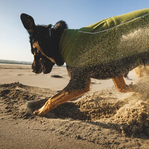 Ruffwear, Climate Changer Hunde-Fleeceweste, leicht, warm, Wintermantel für Hunde mit verstellbarer Passform, Schnellverschluss-Schnallen, reflektierender Rand und Geschirr-Kompatibilität, Basaltgrau