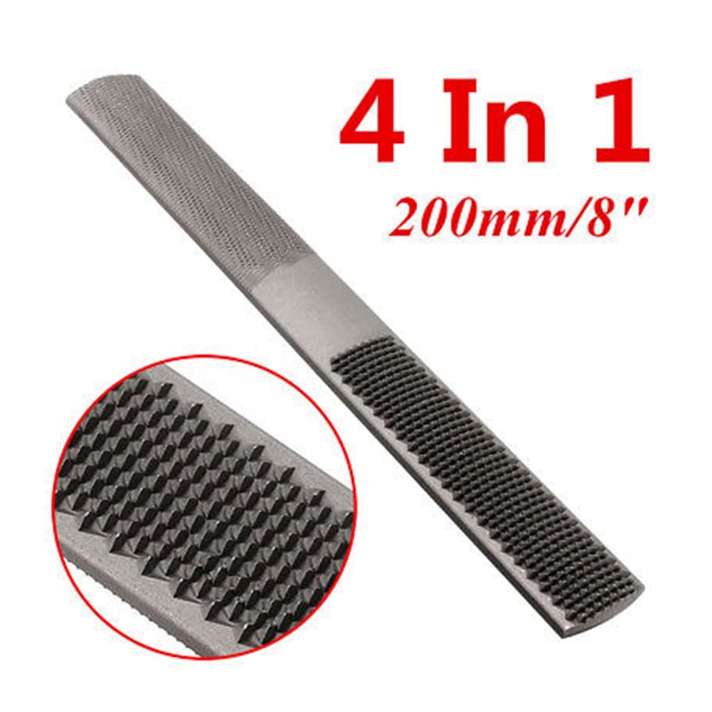 10 escofinas de madera 4 en 1 de acero endurecido de 8 pulgadas para madera, metal, plástico, joyería