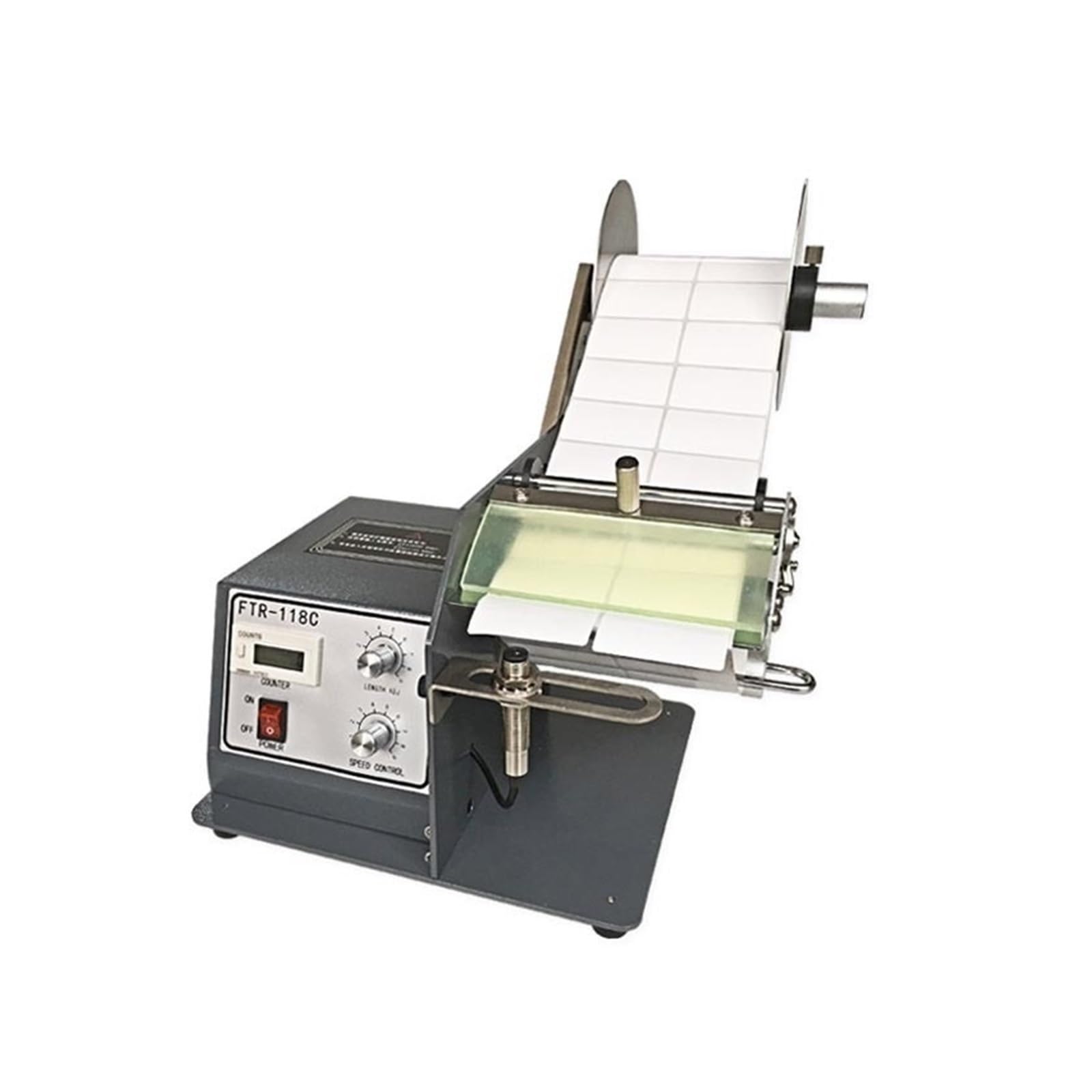 Distributeur automatique d'étiquettes de 120 mm large FTR-118C Machine décapage avec fonction comptage pour le bricolage