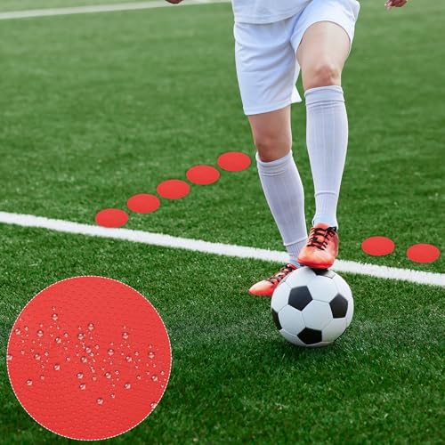 PATIKIL Spot Markers 4 Zoll, 6 Stück rutschfeste Bodenpunkte Agility Markers Flache Feldkegel Poly Punkte für Gymnastik PE Speed Training Tanz Fußball Basketball Sport, Multicolor