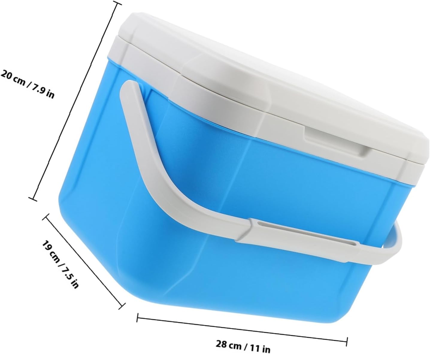 PRETYZOOM Camping Insulated Box 5l Portable Cooler with Handle Light Blue Heat Retention Storage Container for Outdoor Picnic, Car Food Cold Storage, Fishing and BBQ Use