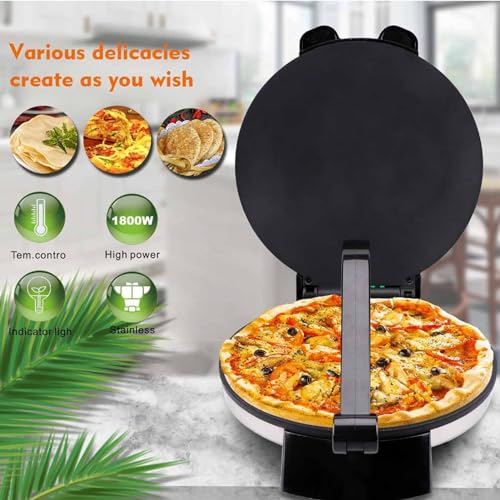 10inch Electric Tortilla Maker, Electric Rotis Tortilla Press, Anti Stick Roti Maker Machine to Make Indian Chapati, Tortilla, Roti, Maquina para Hacer Tortillas