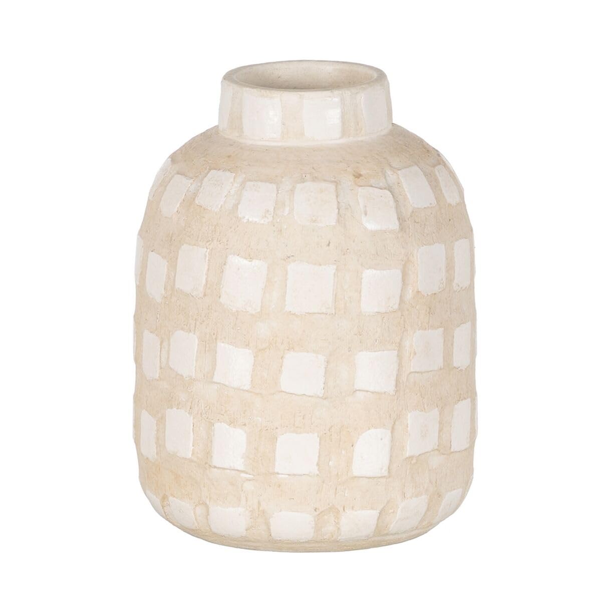 BigBuy Home Ceramic White Vase 15 x 15 x 20 cm