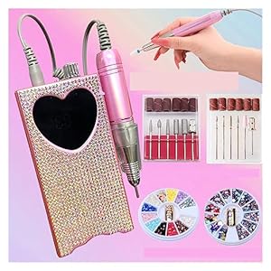 Electric Nail Drill Professional Portable Nail Drill Professional 35000 RPM, Rechargeable Electric Nail File Machine E File for Acrylic Nails Gel Poli