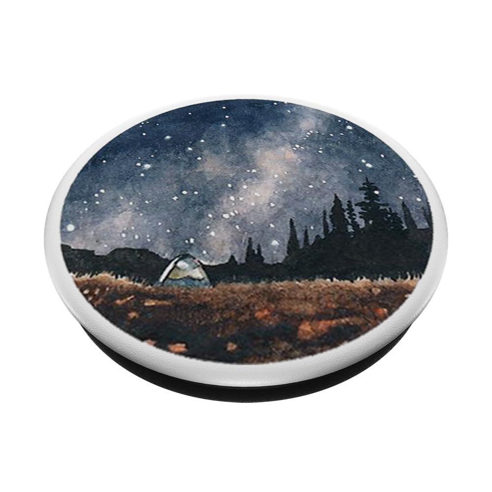 Moon Night Mountain Tree PopSocket Grip - Swappable Phone Stand For IPhone, Samsung & Tablets