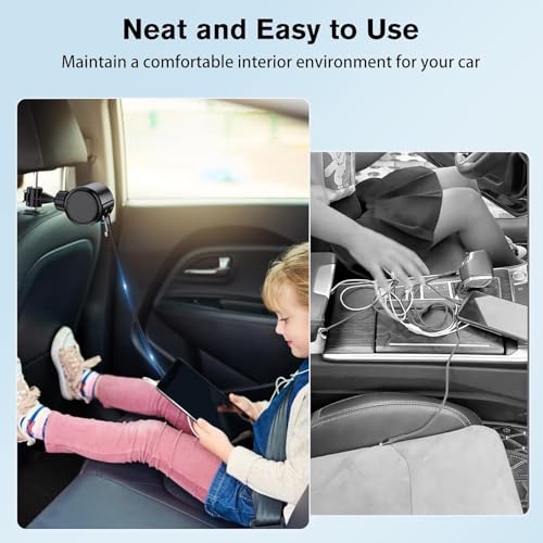 Caja de carga para reposacabezas de coche: energía para trayectos largos con pasajeros 6