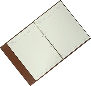 Gogogmee Agendar Caderno Bloco De Notas De Anel A4 Bloco De Notas De Escritório Fichário De Negócios Diário Forrado Organizador De Fichário De Couro Semanal Caderno De Anotações Portátil