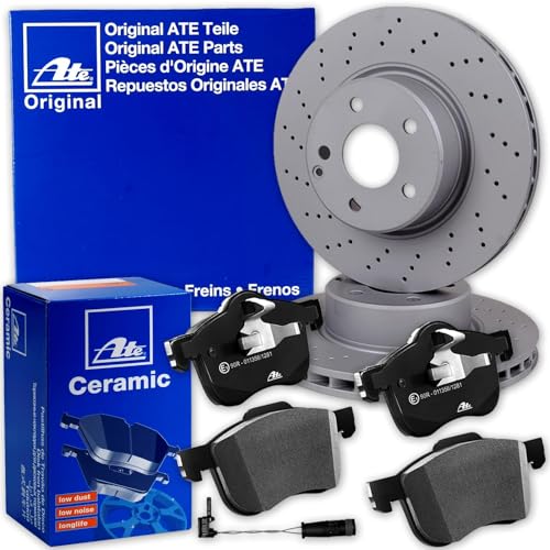 ATE Bremsscheiben + CERAMIC Beläge vorne passend für GLA GLB X247 H247