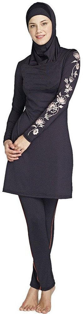 KXCFCYS Stylish Modest Muslim Islamic Swimsuit for Women Hijab & Full Coverage Swimwear Perfect for Swimming, Beach & Daily Wear (NO1, Int'l - XL)