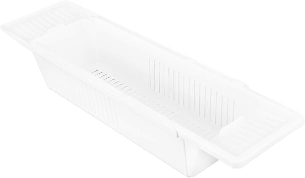Bathtub Tray, Expandable Bath Shelf Over Bath Tub, Retractable Bath Caddy Tray, Expandable Bathtub Tray, Bathtub Caddy Tray, Bath Toy Organizer Storage Basket for Bathroom Supplies