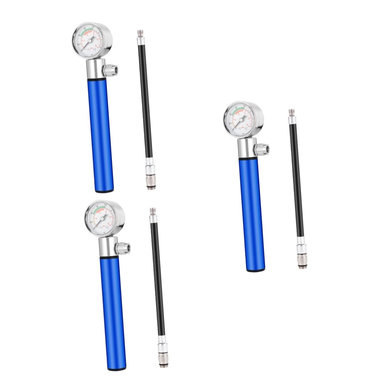 ifundom Inflador de Balones con Manómetro Bomba de Aire Portátil para Baloncesto Fútbol Voleibol y Bicicletas Inflador de Aluminio Durable y con Control de Presión