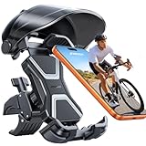 JOYROOM Bike Phone Holder Mount [Avoid Glare][Full Silicone Protection] Phone Mount for Scooter Ebike Bicycle Handlebar Cell Phone Clamp for iPhone 17 16 15 Pro Max S26, More 4.7-7" Phones