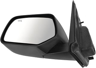 Mirror Power Heated Left Driver Side & 3-Mounting Hole Quantity Black Paint to Match Manual Clear Flat Electric for Mazda for Tribute Hybrid 08-10 & /S/i 08-11 & GS 09-11 Plastic