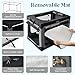 Lesure Shown on TODAY Show Soft Collapsible Dog Crate - 36 Inch Portable Travel Crate for Large Dogs Indoor & Outdoor, 4-Door Foldable Pet Kennel with Mesh Windows, Black