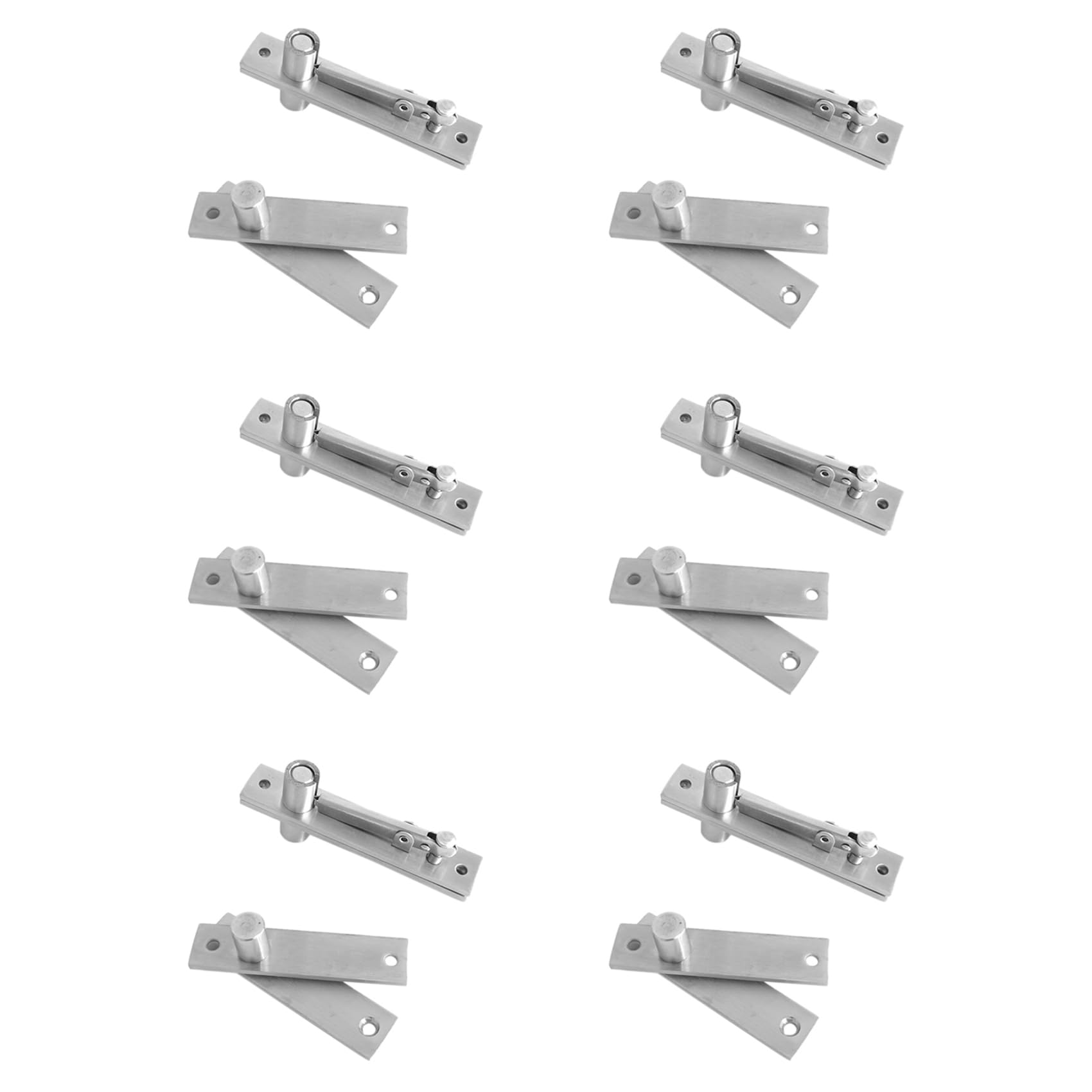 Jnchdghwa Silver 6X Stainless Steel Pivot Door Hinge Heavy Duty Pivot Hinge For Wood Doors 360 Degree Shaft Stainless Steel