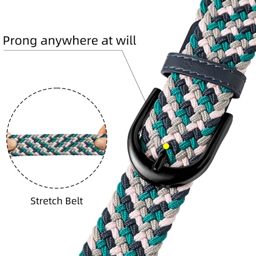 Image of Mile High Life | Braided Stretch Elastic Belts | Pin Oval Solid Black Belt Buckle | PU Loop End Tip Men /Women /Junior Belt
