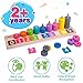 Bimi Boo Number Puzzle Montessori Toys, Stacking Rings and Counting Games, Color Recognition and Math Learning for Toddlers, Early Development and Activity Toys (45 Wooden Rings, 10 Titles)