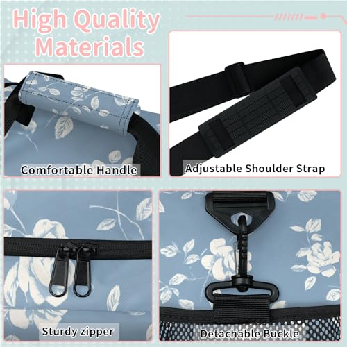 Bow Rhombus Flower Travel Duffel Bag Weekender Overnight Bags for Women Men Foldable Waterproof Tote Bag with Trolley Sleeve3