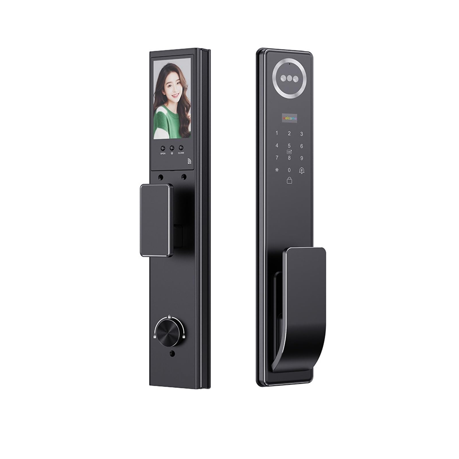 DIGNIFE Smart Door Lock, Smart Door Lock Home Fingerprint Password Face Recognition Visual Anti Theft Electronic Lock