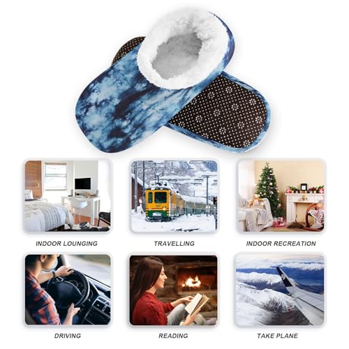 Slippers for Women Men Winter Thick Slipper Socks with Grippers Warm Indoor Floor House Slippers Cozy Fuzzy Slippers Bedroom Fleece Slippers3