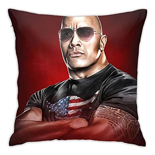 N A Dwayne Douglas John-Son örngott med dold dragkedja för soffa kontor säng, dubbelsidigt tryckt örngott kuddöverdrag för heminredning (två sidor) 45 cm 45 cm