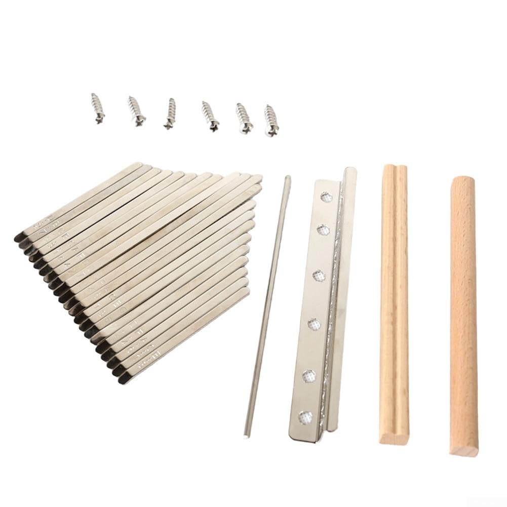 Kalimba Parts Daumenklavier mit 21 Tönen, Ersatz mit Tasten, Steg-Stimmzubehör, 21-Tasten-DIY-Kit