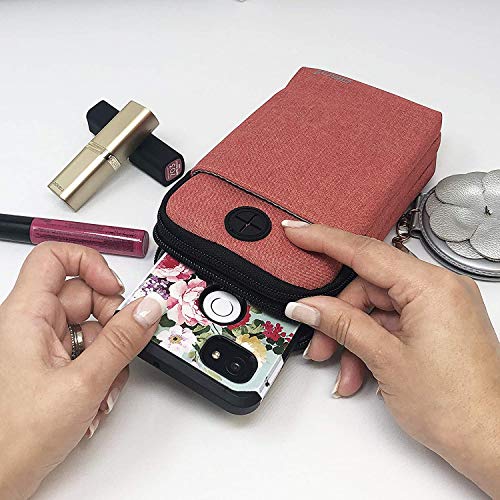 Agoz Crossbody Handbag Cell Phone Purse Wallet Sling Shoulder Bag Strap for iPhone 12 11 XS MAX XR X 8 Plus,7, Samsung S20 S10 Plus,S21,Note 20 10 9 8, S9,S8, Google Pixel 5 4A, LG Stylo 6 G8 (Black) - Thumbnail 6