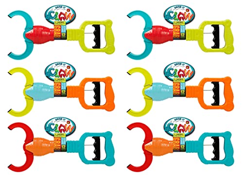JA-RU Grab It Claw Grabber Toy (6 Pack) – 12 Inch Robot Claw 5617-6s
